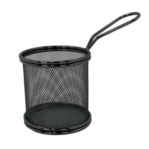 סלסלה ציפס עגולה קטנה שחור  2021-8-46 Y.C