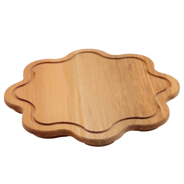 פלטה עץ פרח עגול 33*2.5 ס"מ Y.C 19581004