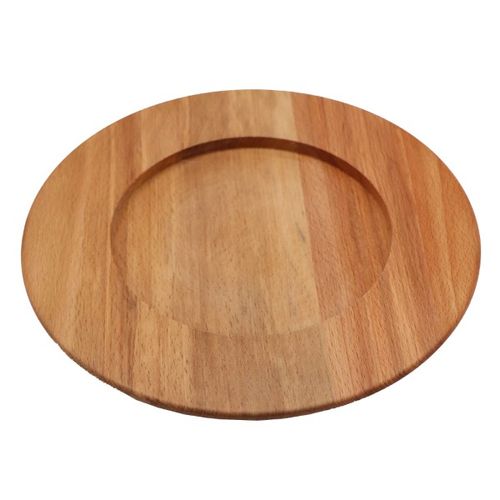 צלחת עגולה עץ עם שקע 28*17*2.5 ס