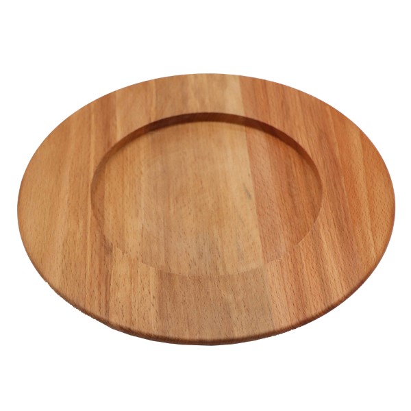 צלחת עגולה עץ עם שקע 28*17*2.5 ס"מ Y.C 1501088
