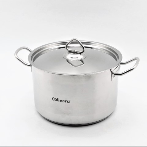 סיר נירוסטה 18/10 + מכסה  16 *24 ס"מ 7 ליטר   Y.C.016125