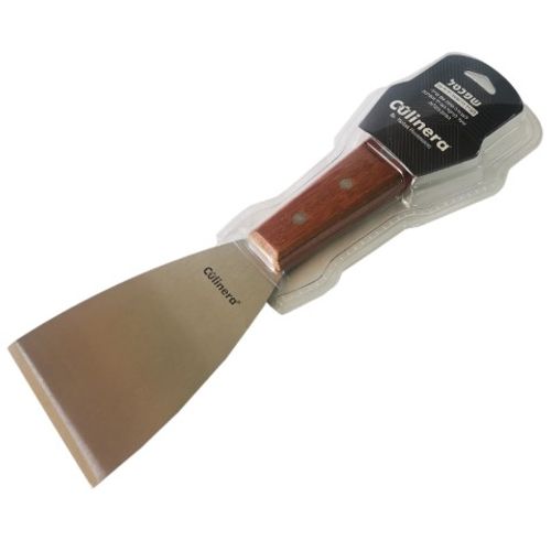 שפכטל נירוסטה ידית עץ 7.5 ס