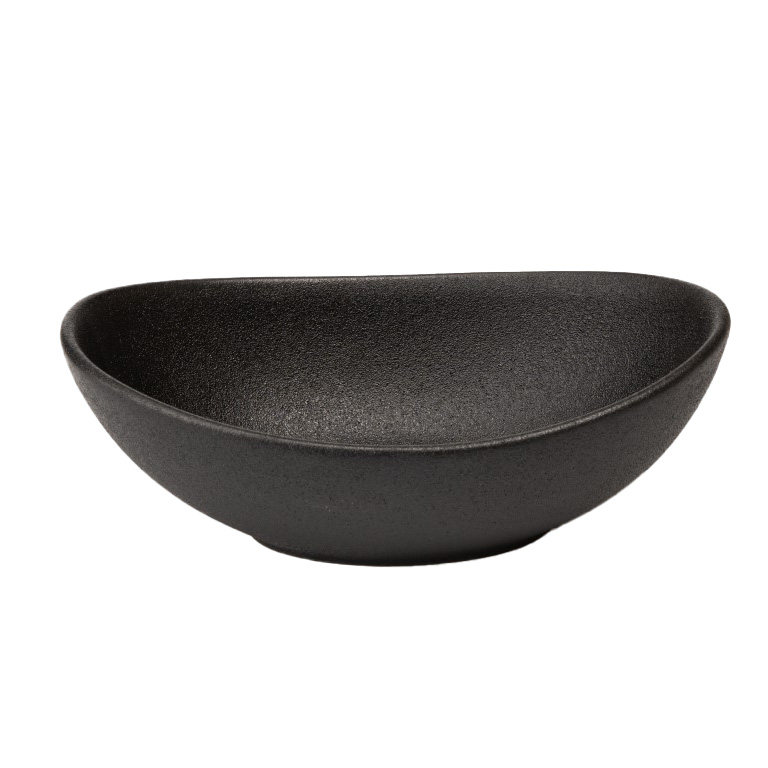 כלי אובלי פורצלן 5.5*10*17 ס"מ שחור מט Y.C.021280