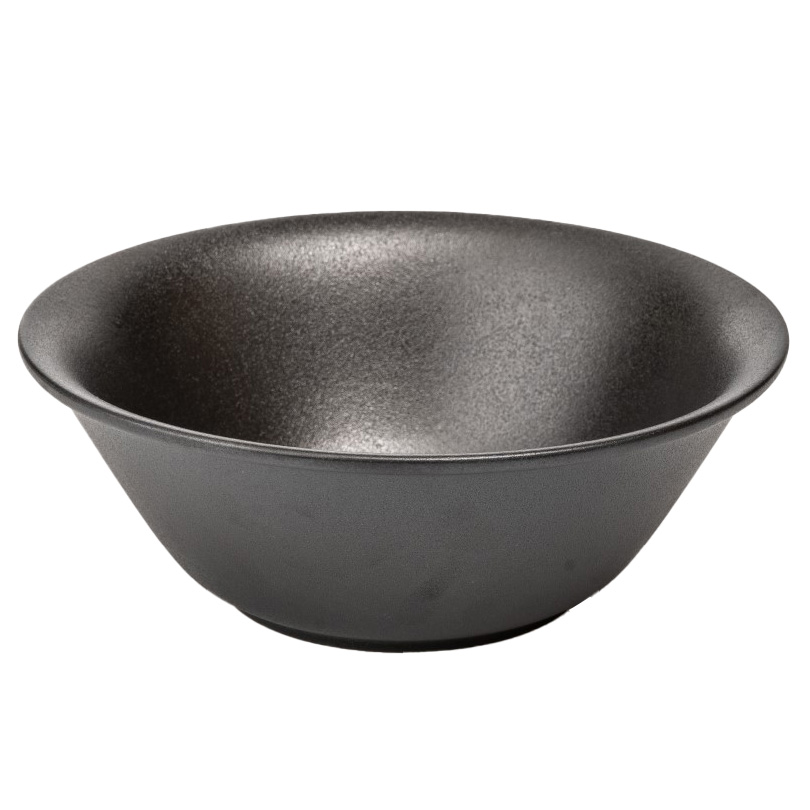 קערה עגולה עמוקה פורצלן  23 ס"מ שחור מט Y.C.021341