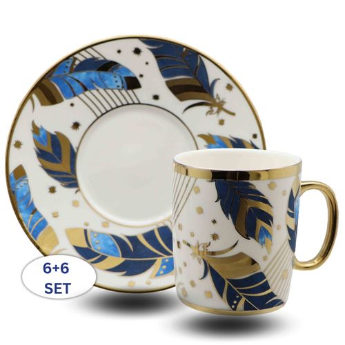 סט ספלים מוקה 6+6 