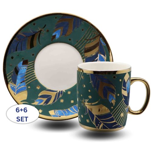 סט ספלים מוקה 6+6 