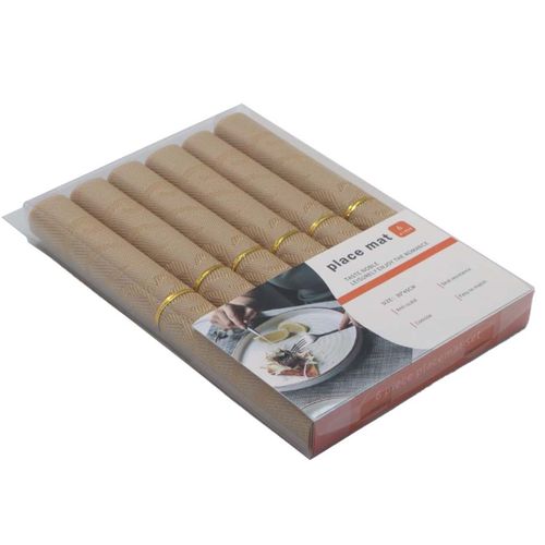 סט 6 פליסמנט מלבני 45*30 חום Y.C.2021-11-167