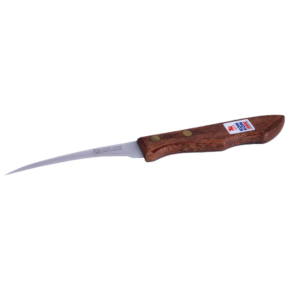 סכין גילוף 3.5" ידית עץ 001A kom-kom