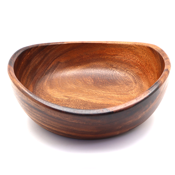 קערה לסלט עץ  מלא גלי 9*25 ס"מ 2810 *