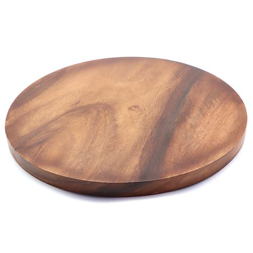 קרש חיתוך עגול עץ חום 1.8*35 ס