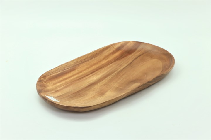 פלטה אובלית עץ מלא 3.8*21*41 ס"מ * 2293