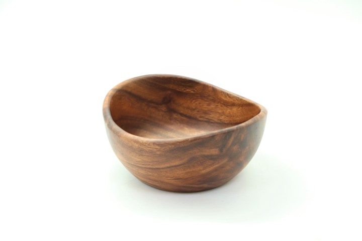 קערה לסלט עץ  מלא גלי 10*20 ס"מ  2808 *