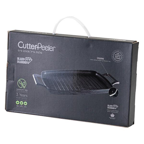 פלטה גריל יציקה 22*36 ס"מ אינדוקציה  308536 cutterpeeler