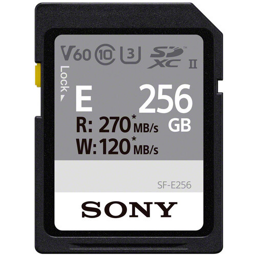 כרטיס זיכרון Sony 256GB SF-E Series UHS-II SDXC