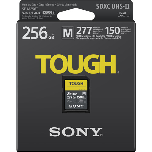 כרטיס זיכרון Sony 256GB SF-M Tough Series UHS-II SDXC