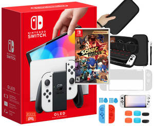 נינטנדו סוויץ OLED + ערכת 12 אביזרים + משחק sonic forces
