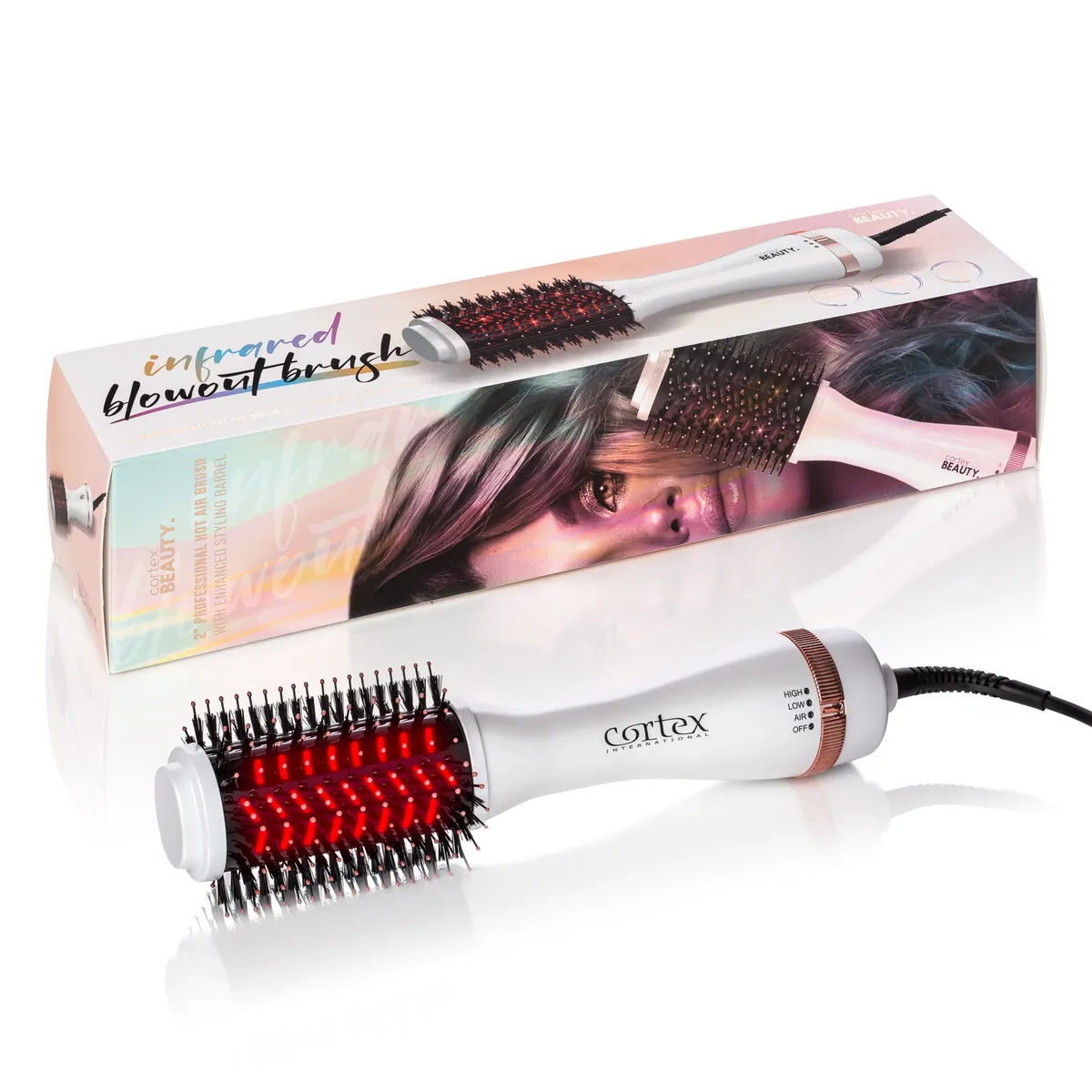 מברשת חשמלית קורטקס אינפרה רד בצבע לבן CORTEX INFRARED BLOWOUT BRUSH 