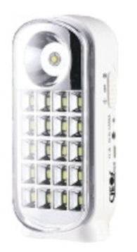 תאורת חירום LED נטענת משול בת סוללת ליתיום ON EM-LIGHT-1+20SMD-3.7-1.2AH-USB