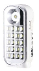 תאורת חירום LED נטענת משול בת סוללת ליתיום ON EM-LIGHT-1+20SMD-3.7-1.2AH-USB