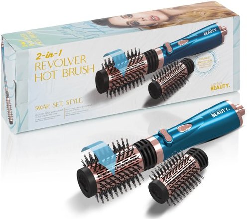 מברשת פן חשמלית 2IN1 מסתובבת 1000W CORTEX BEAUTY בצבע כחול