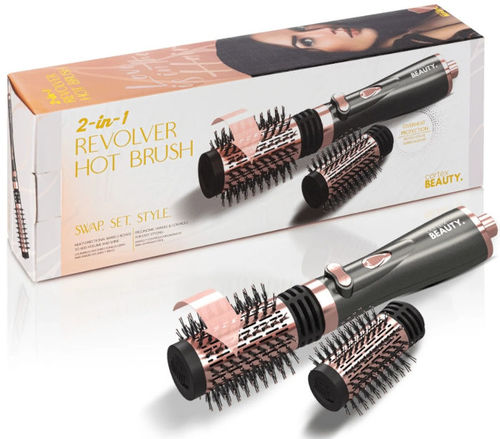 מברשת פן חשמלית 2IN1 מסתובבת 1000W CORTEX BEAUTY בצבע שחור