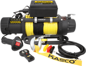 כננת משיכה 12V LB12000 חבל סינטטי מבית KASCO