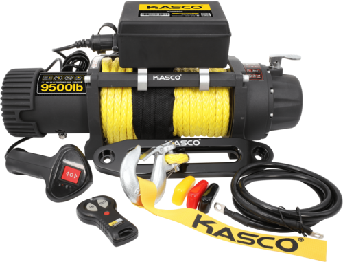 כננת משיכה 12V LB9500 חבל סינטטי מבית KASCO