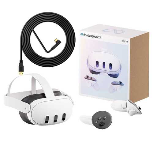 משקפי מציאות מדומה Meta Quest 3 128G Oculus כולל כבל 3 מטרים 