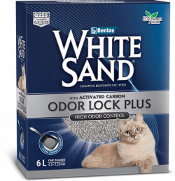 וויט סנד White Sand - קרטון חול מתגבש לחתול בתוספת פחם פעיל לנטרול ריחות רעים 10 ליטר