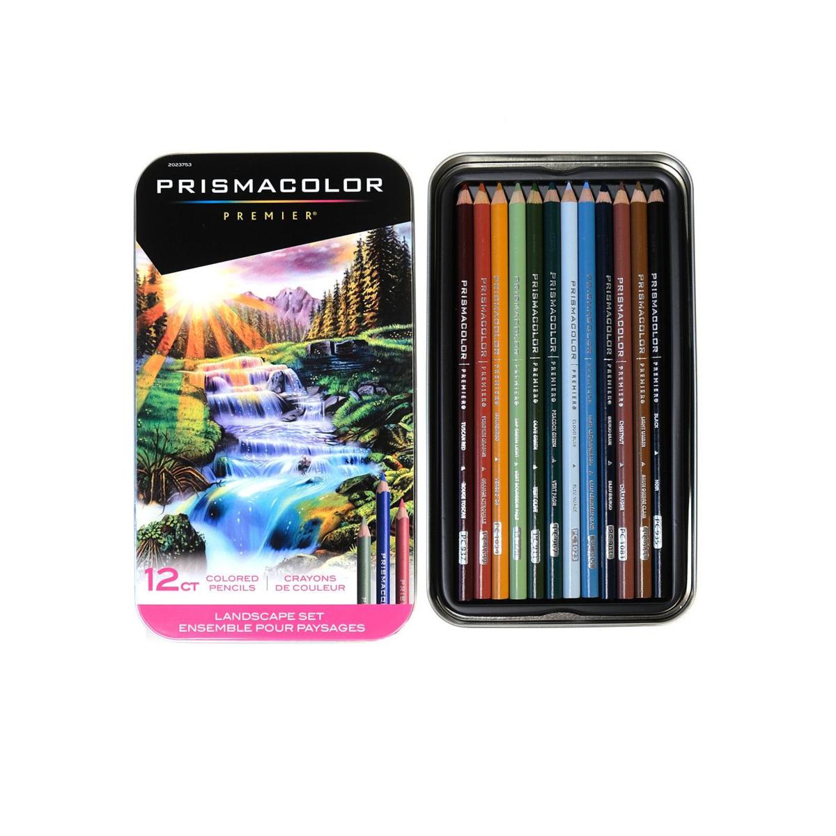 12 עפרונות צבעוניים פריזמה קולור PRISMACOLOR (גווני נוף)