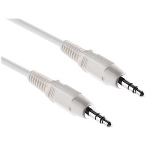 Pearstone Stereo Mini Male to Stereo Mini Male Cable (White, 10