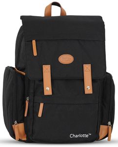 תיק החתלה רב תכליתי, מעוצב ושימושי שרלוט Charlotte - שחור
