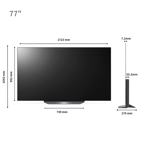 טלוויזיה בטכנולוגיית LG OLED בגודל 77 אינץ' חכמה ברזולוציית 4K דגם: OLED77B36LA