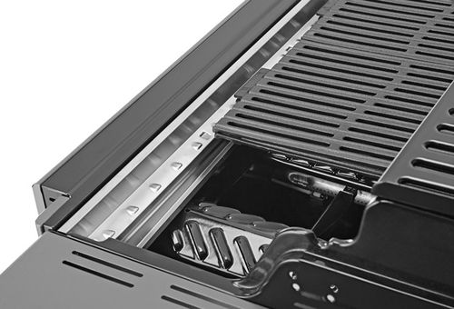 גריל גז קולמן רבולושן 3 מבערים משולב  גריל פחמים + יח' כיור + מקרר דלת זכוכית 