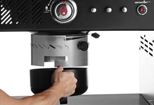 גריל גז קולמן רבולושן 3 מבערים משולב  גריל פחמים + יח' כיור + מקרר דלת זכוכית 