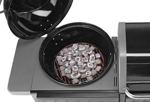 גריל גז קולמן רבולושן 3 מבערים משולב  גריל פחמים + יח' כיור + מקרר דלת זכוכית 