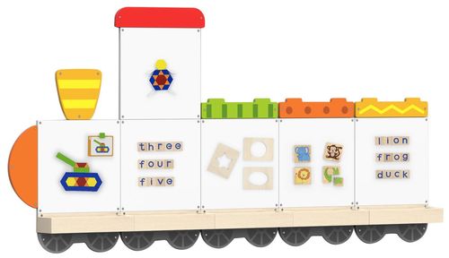 לוח ציור מחיק ומגנטי לתליה על הקיר - רכבת