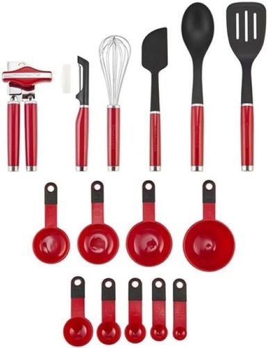 סט 15 אביזרי מטבח קיצנאייד KITCHENAID-אדום