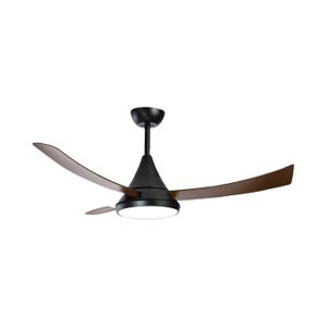 מאוורר תקרה "32W ESPRESSO 52 עם שלט-שחור כנף חום semicom