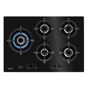 כיריים גז 75 ס"מ זכוכית Zanussi ZGO78530BA שחור