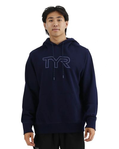 TYR BIG LOGO UNISEX HOODIE NAVY