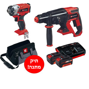 סט 18V פטישון+מברגת אימפקט דגם EINHELL SET-FRANCE