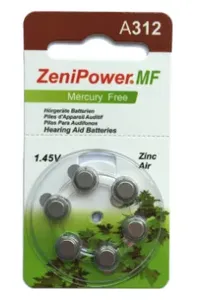 סוללות למכשירי שמיעה 312 ZeniPower