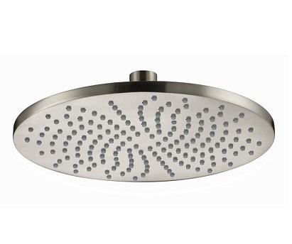 חמת ראש מקלחת עגול קוטר 25 סמ דגם 801815F16 נירוסטה מוברש