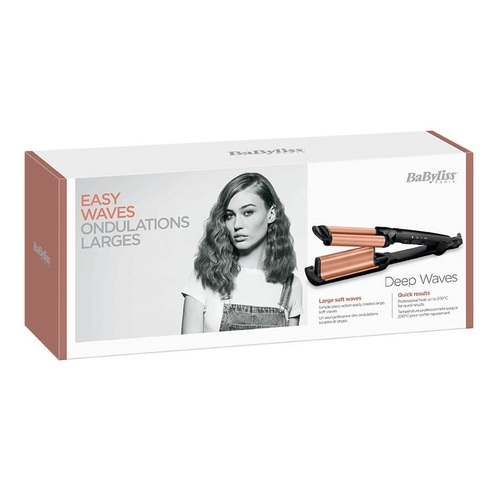 מחליק שיער קרמי מקצועי Babyliss בייביליס Deep Waves BA-W2447E