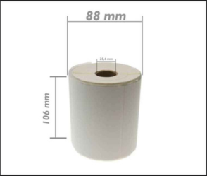 מדבקה לבנה ZA4*3-500 101.5*76.2mm רב שימושית 500 יח