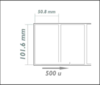 מדבקה לבנה ZA4*2-500 101.5*50mm רב שימושית 500 יח