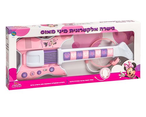 גיטרה אלקטרונית עם אורות קצב ומיקרופון מדונה - מיני מאוס