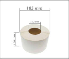 מדבקה לבנה ZA4*6-500 101.5*152mm רב שימושית 500 יח