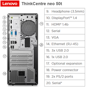 מחשב נייח Lenovo ThinkCentre neo 50t Gen4 i7-16G-512G